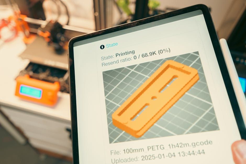 3d print slice software remote control tablet
